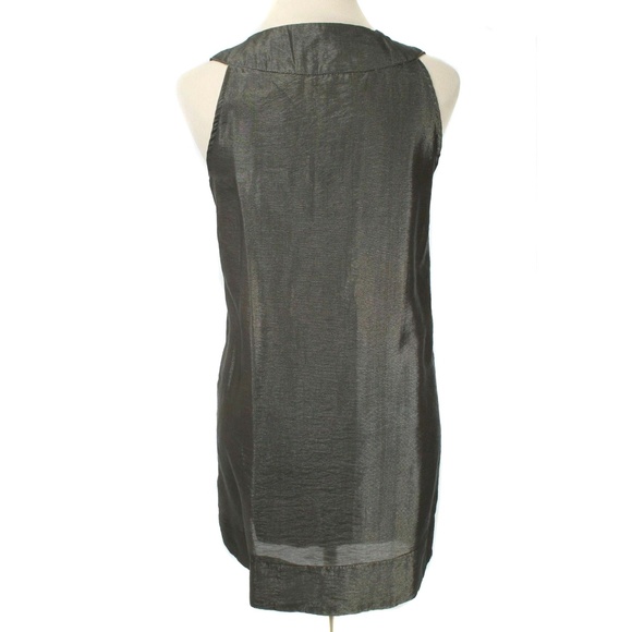 🍍BANANA USA Brown Metallic Embellish Shift Dress - Picture 3 of 5